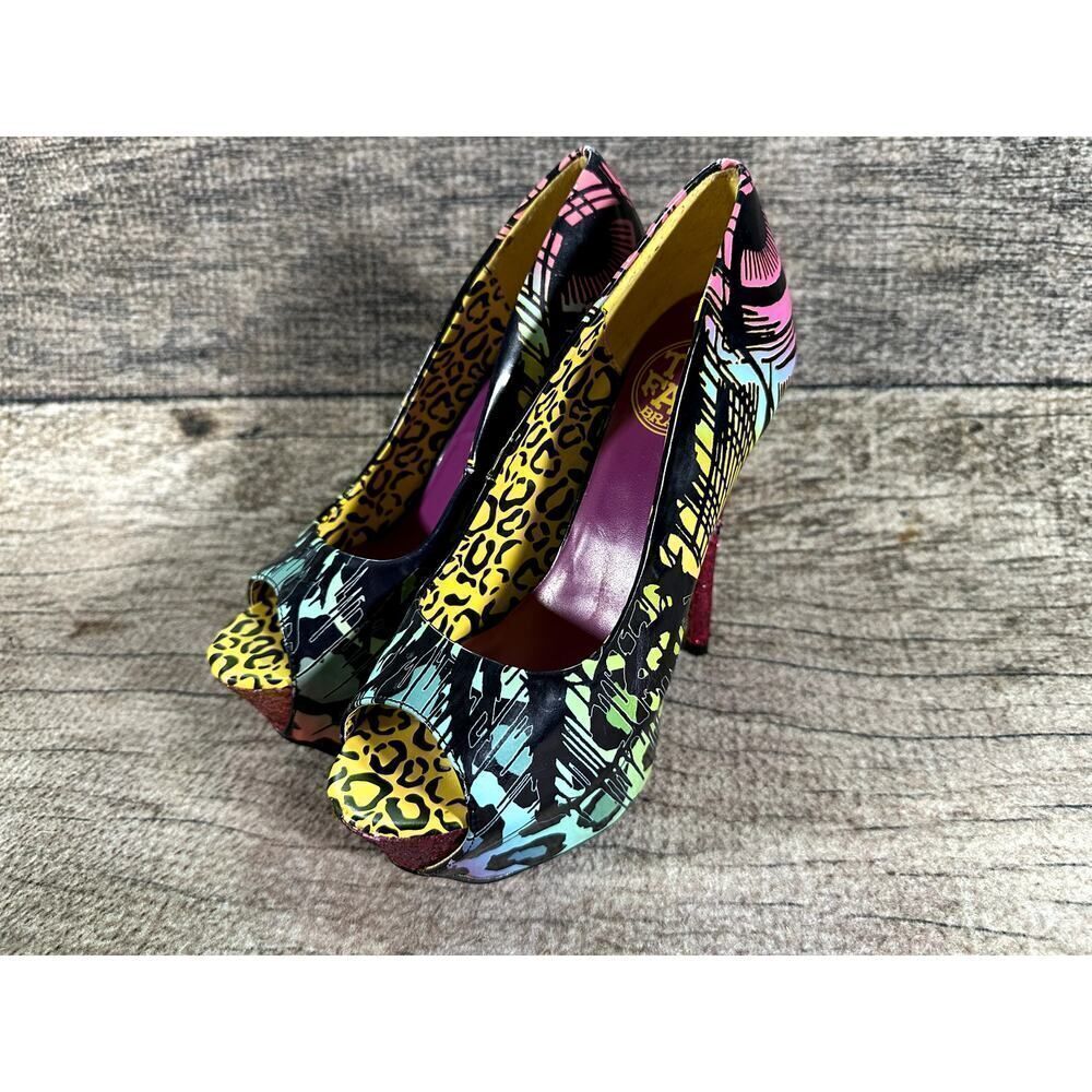 Too Fast Tattoo Flash Art Rockabilly Gothabilly Punk Platform Heels US ladies 6